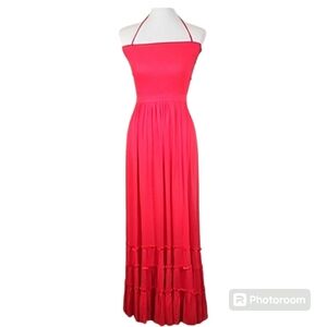 Strapless Halter Maxi Dress